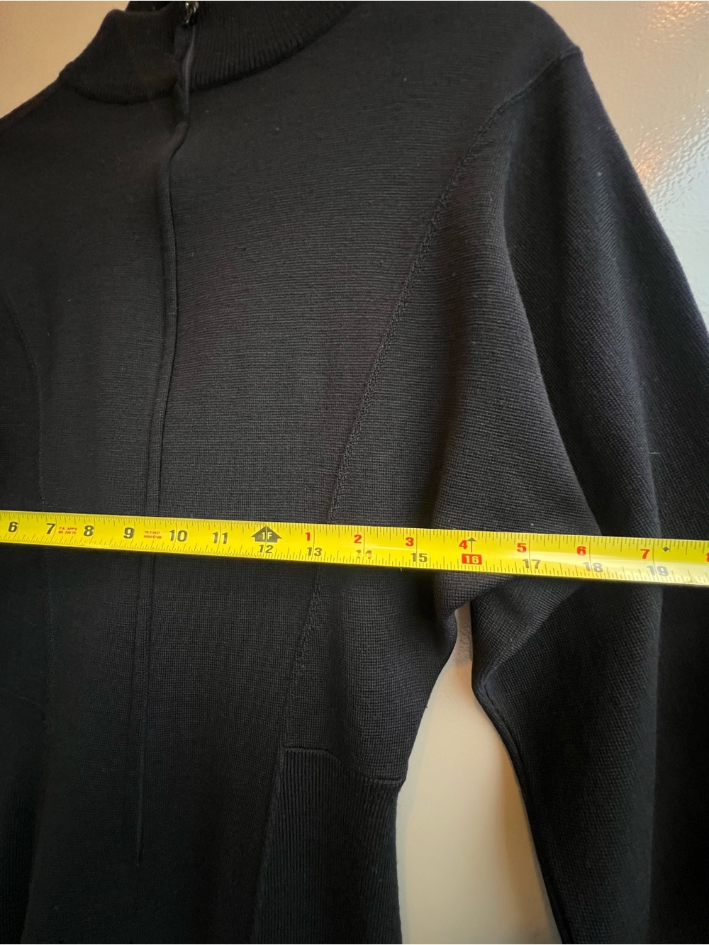 Outlander Black Size S Minimalist Knit Dress Office Bodycon Midi Quiet Luxury - Picture 12 of 15